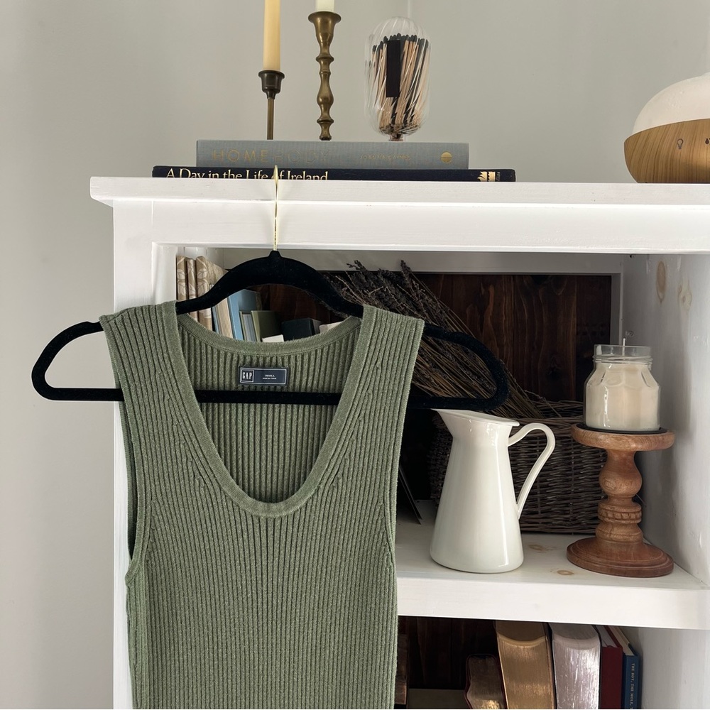 Gap forest green sweater maxi dress